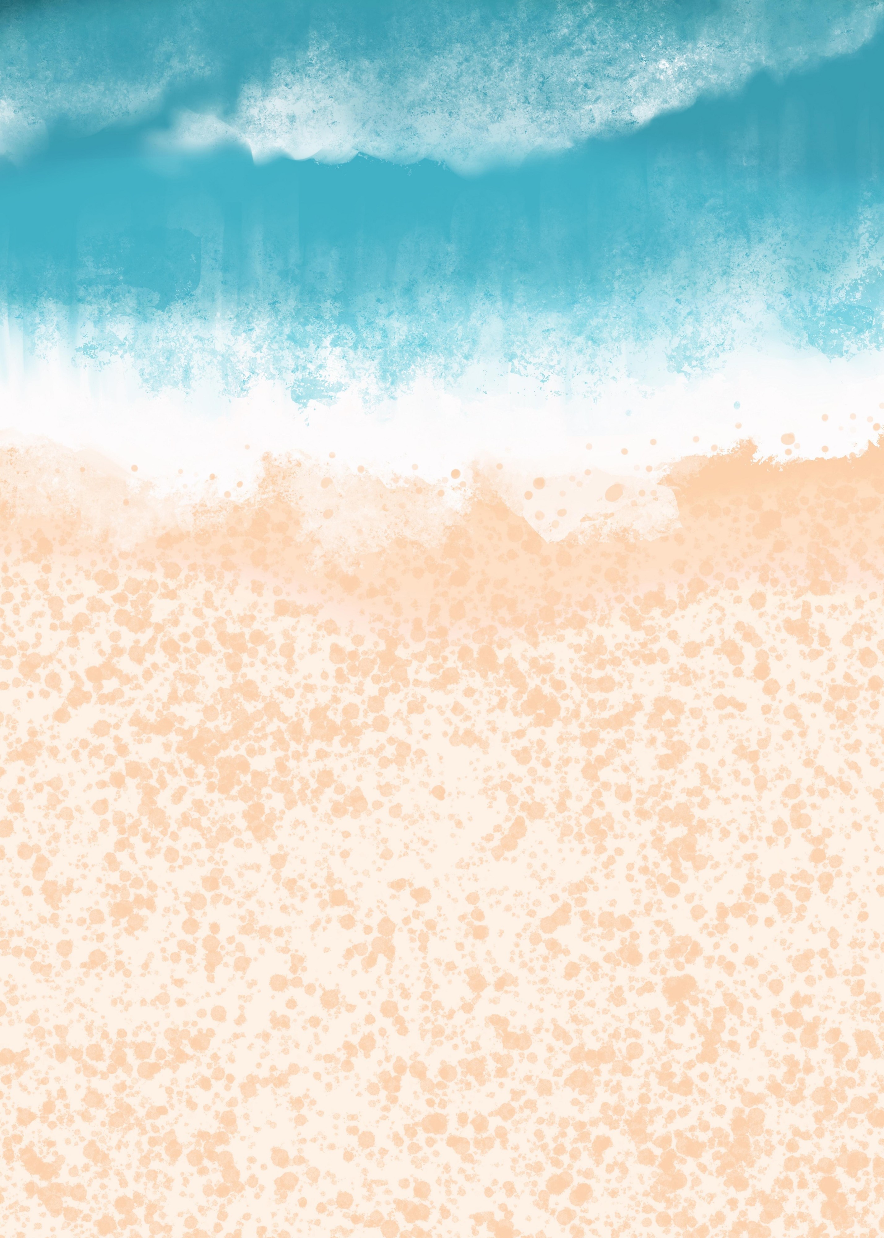 Turquoise Waves & Sandy Shore