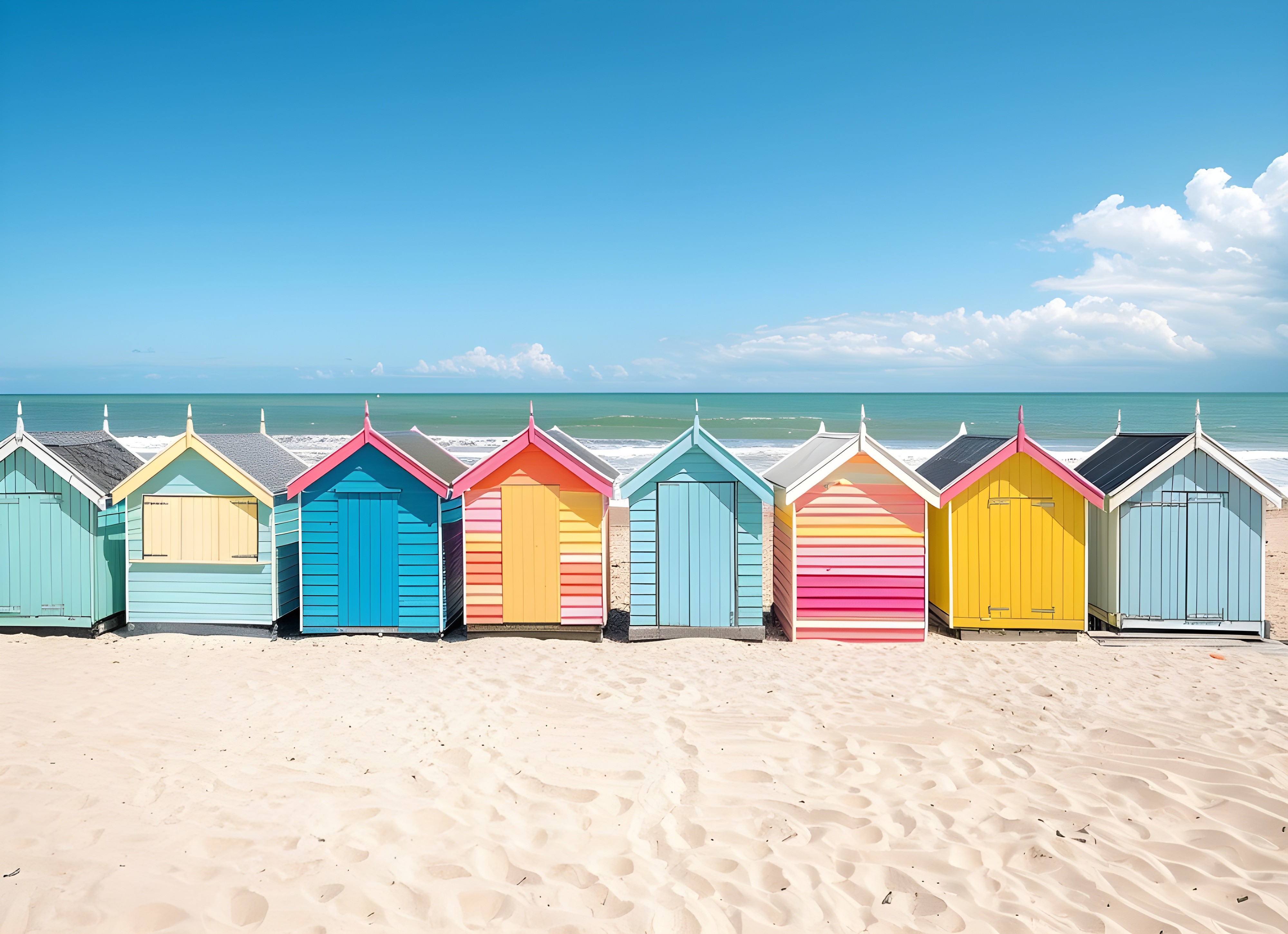 Colorful Beach Huts