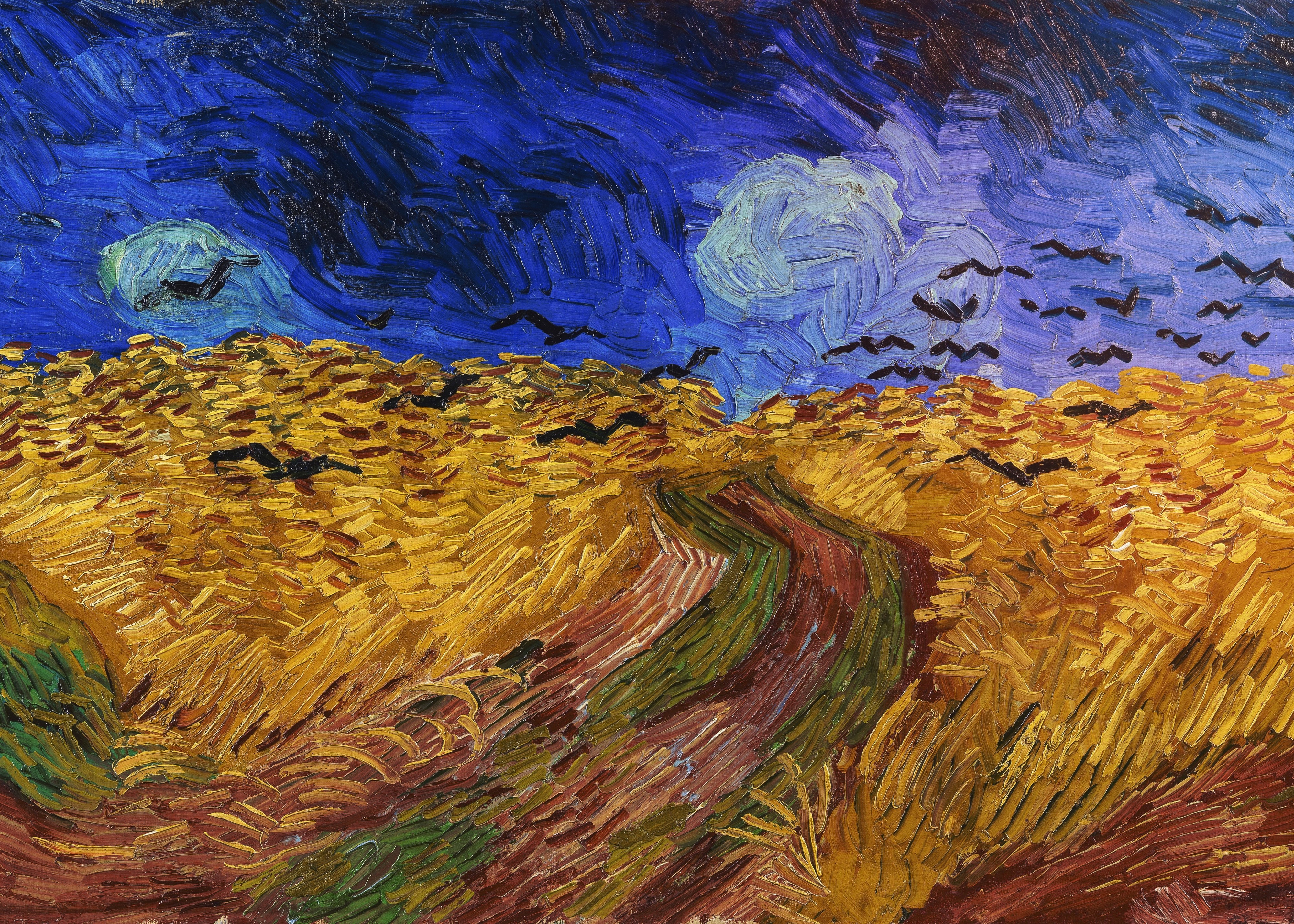 Wheat Field with Crows