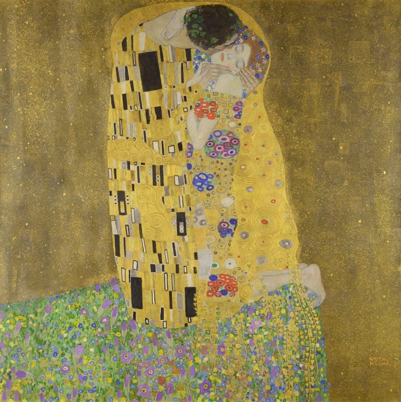 The Kiss, by Gustav Klimt, 1907–1908