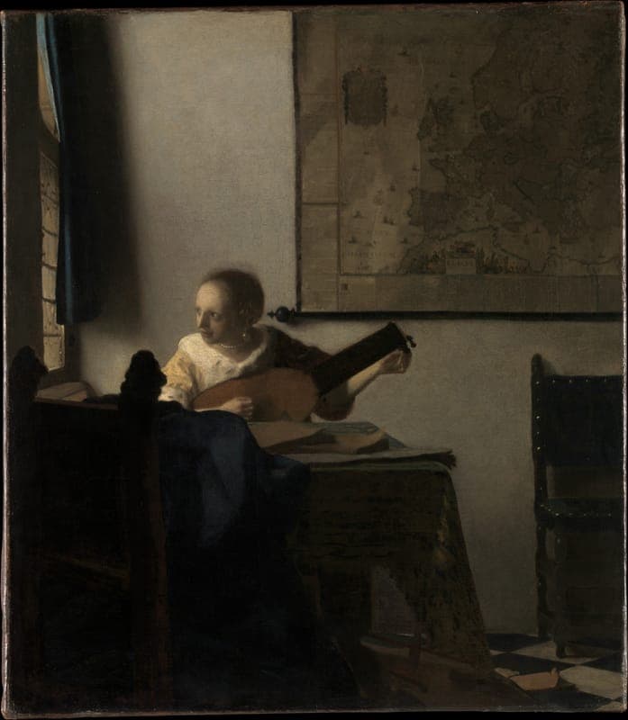 Young Woman with a Lute, by Johannes Vermeer, ca. 1662–63