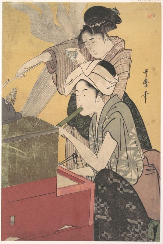 In the Kitchen, by Kitagawa Utamaro, ca. 1794–95