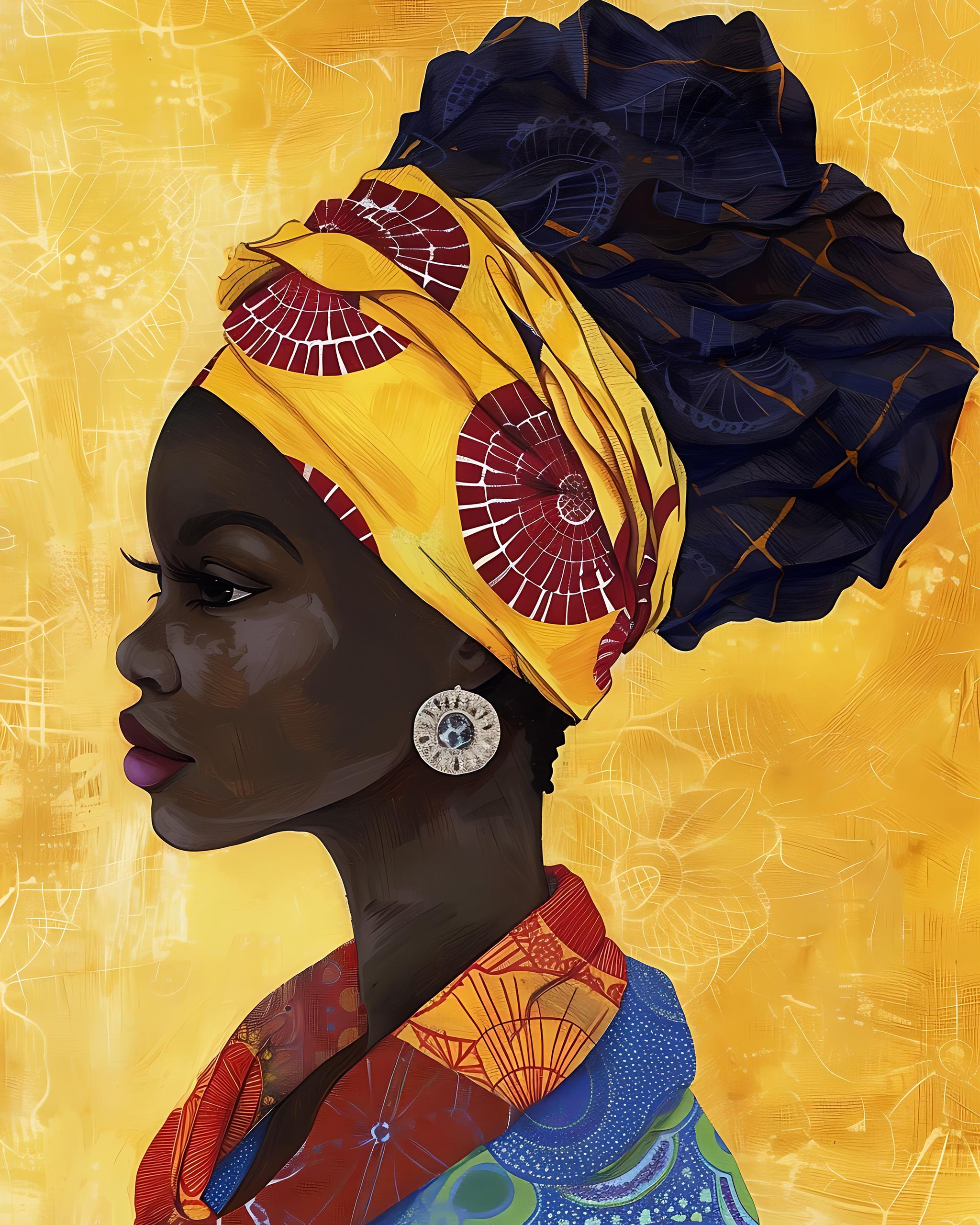 African Beauty in Gold