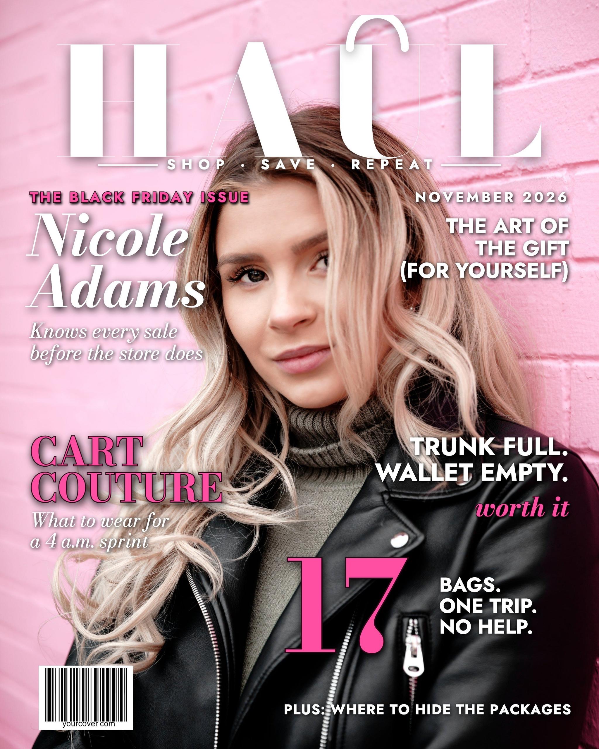 Haul (Black Friday) magazine cover template