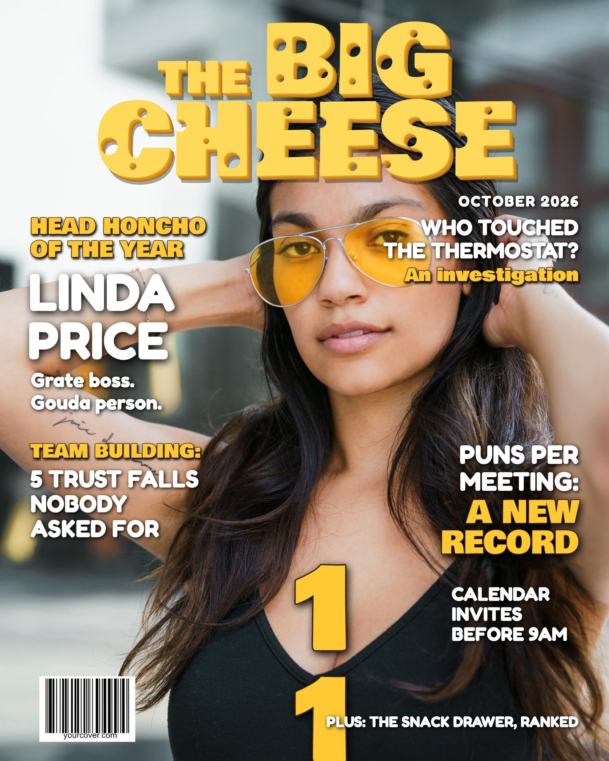 Big Cheese (Boss's Day) magazine cover template