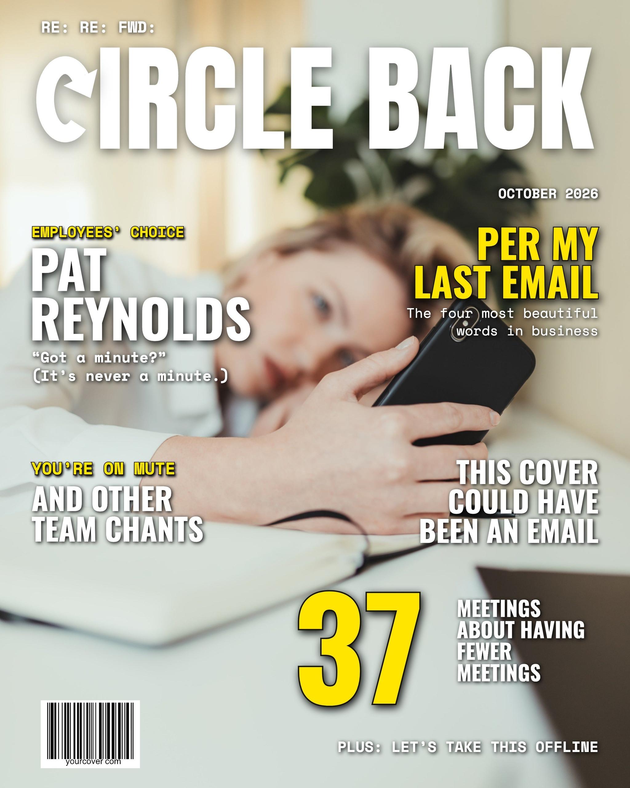 Circle Back (Boss's Day) magazine cover template