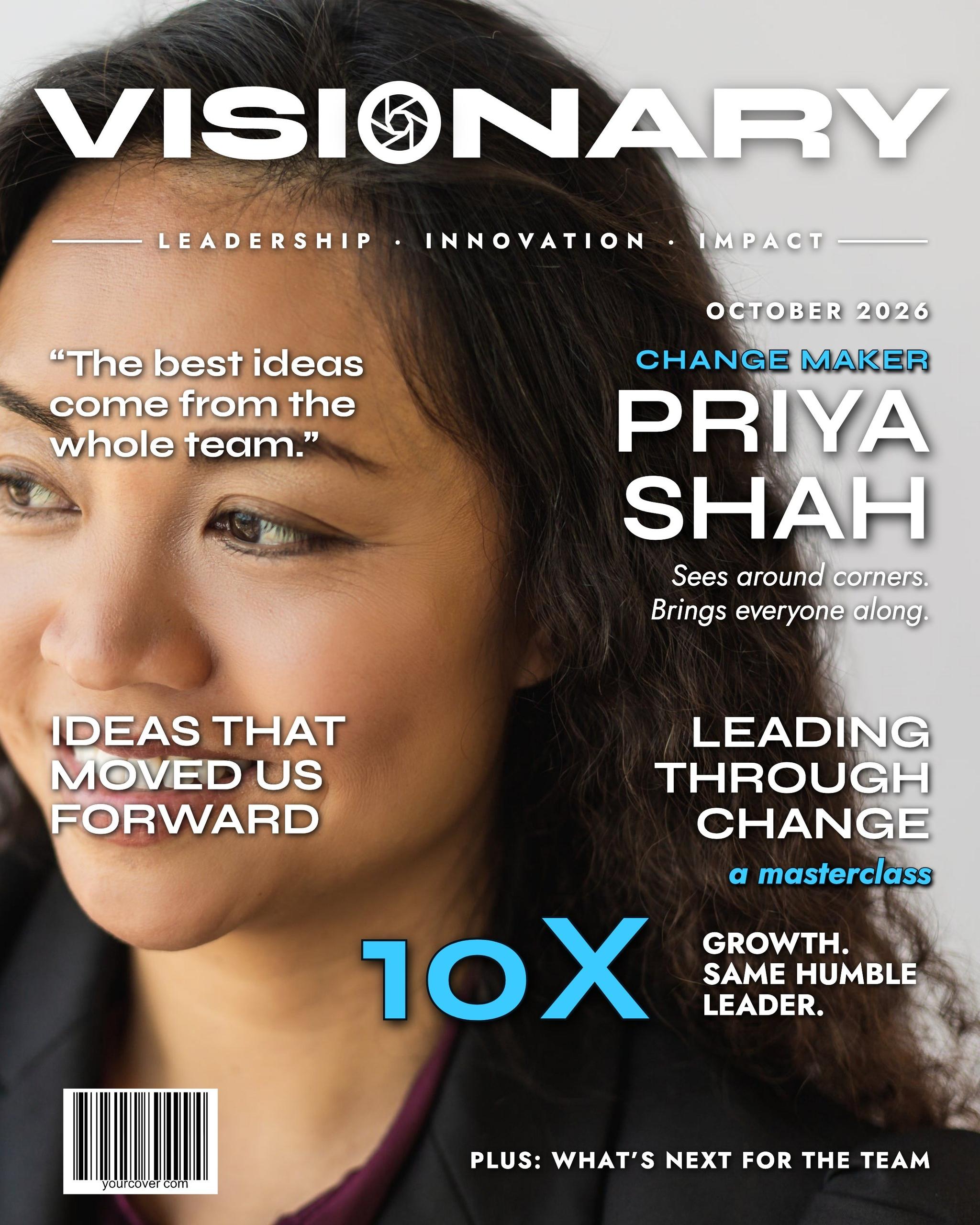 Visionary (Boss's Day) magazine cover template