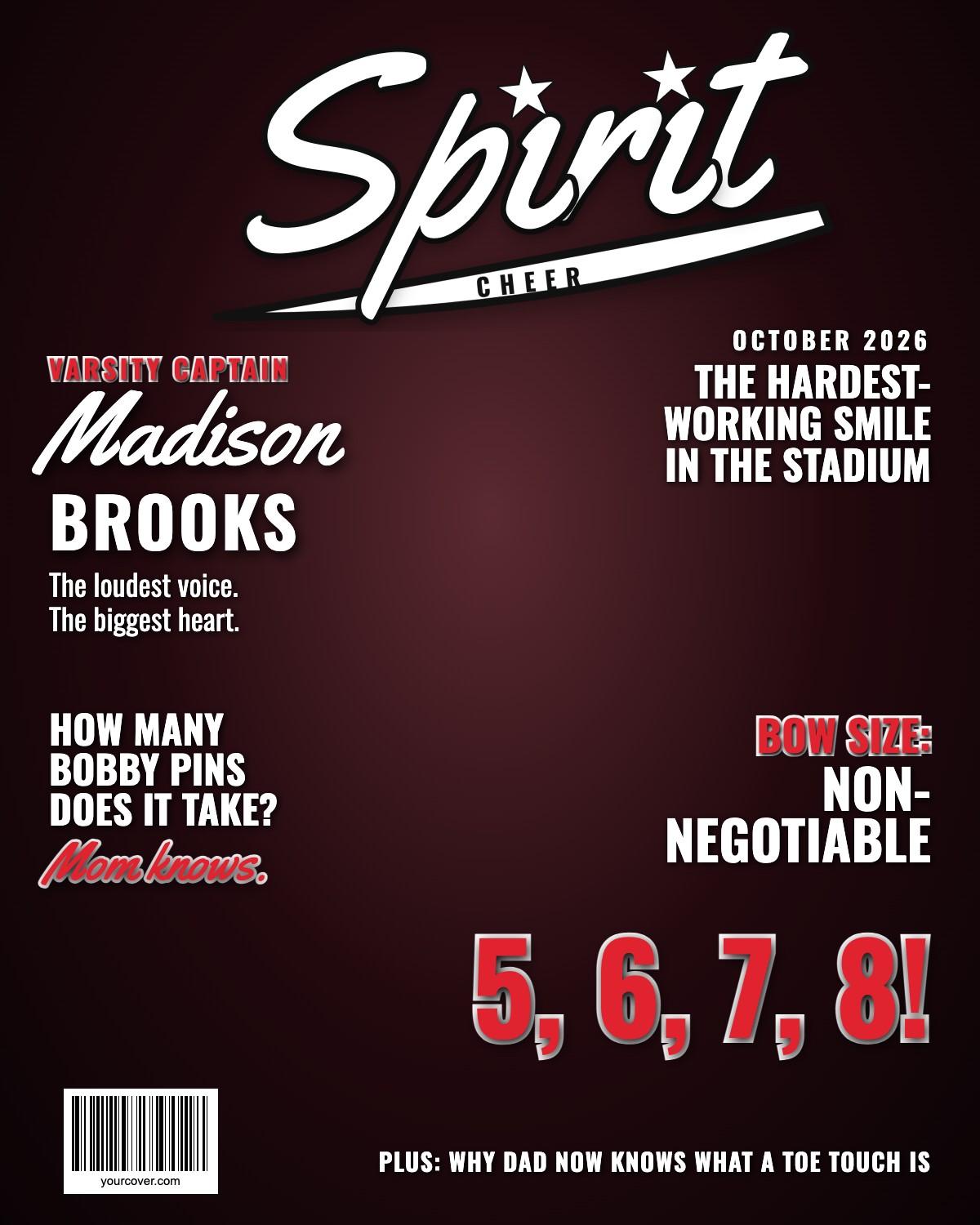 Spirit (Cheer) magazine cover template