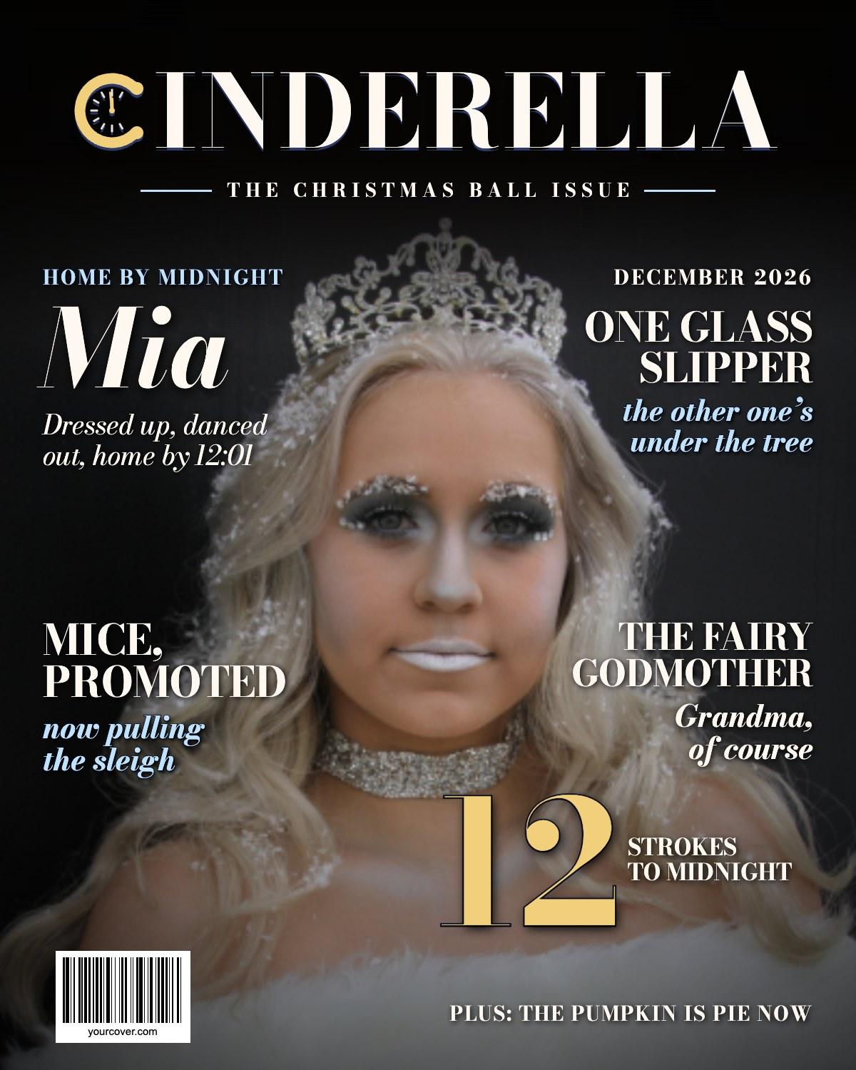 Cinderella (Christmas) magazine cover template