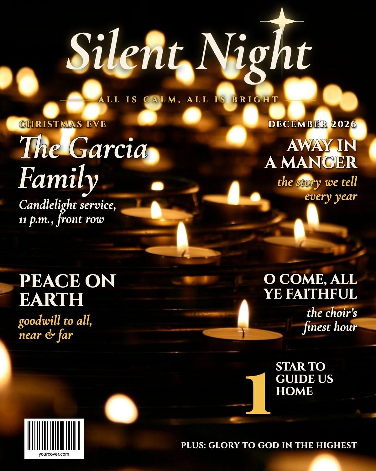 Silent Night (Christmas) magazine cover template