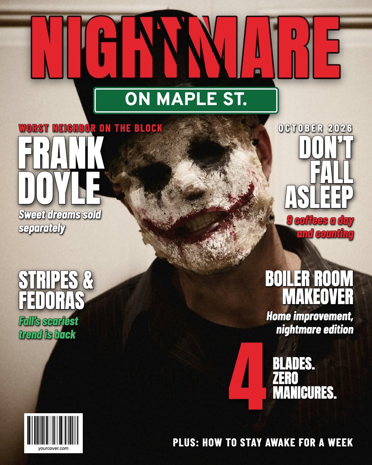 Nightmare on Your Street (Halloween) magazine cover template