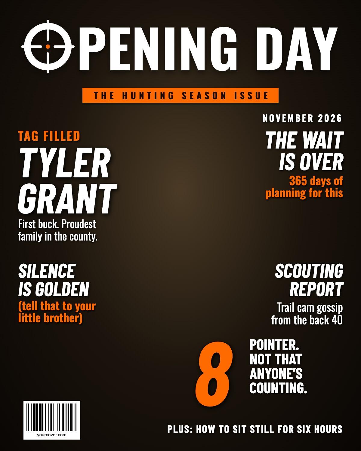 Opening Day (Hunting) magazine cover template