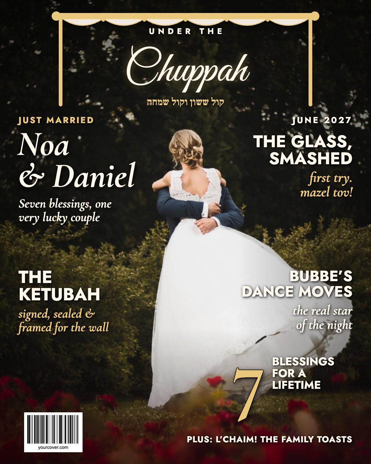 Under the Chuppah (Jewish Wedding) magazine cover template