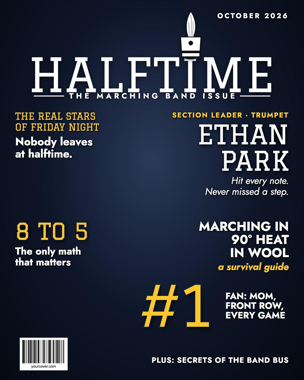 Halftime (Marching Band) magazine cover template