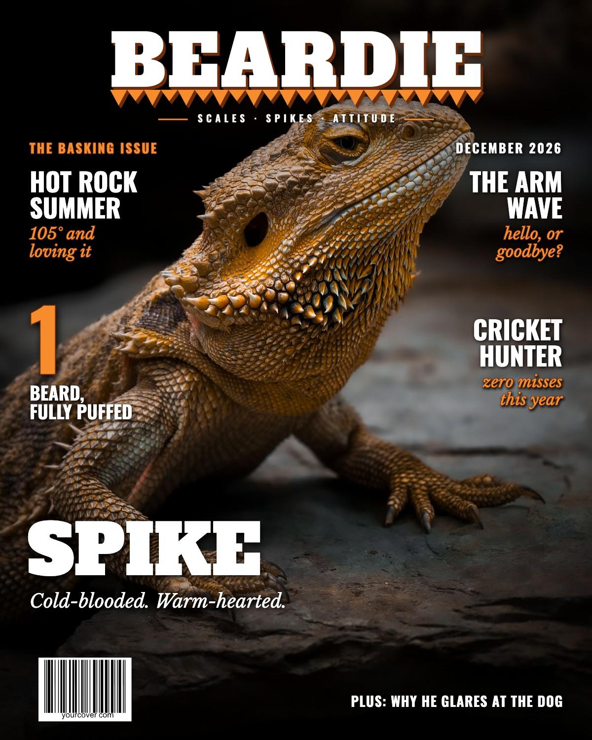 Bearded Dragon (Beardie) magazine cover template