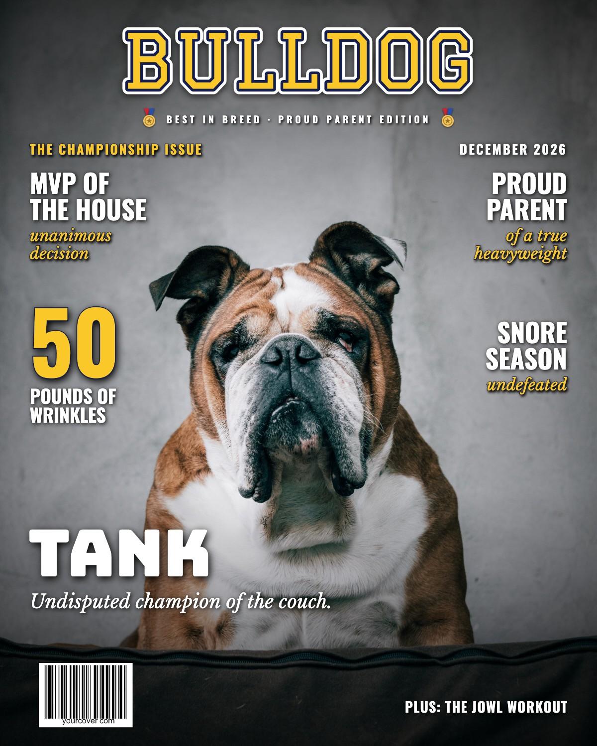 Bulldog magazine cover template