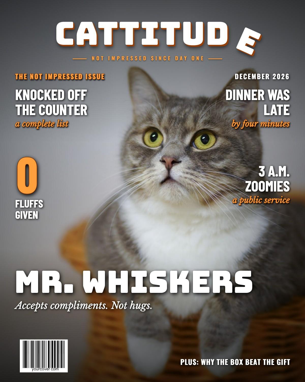 Cattitude magazine cover template