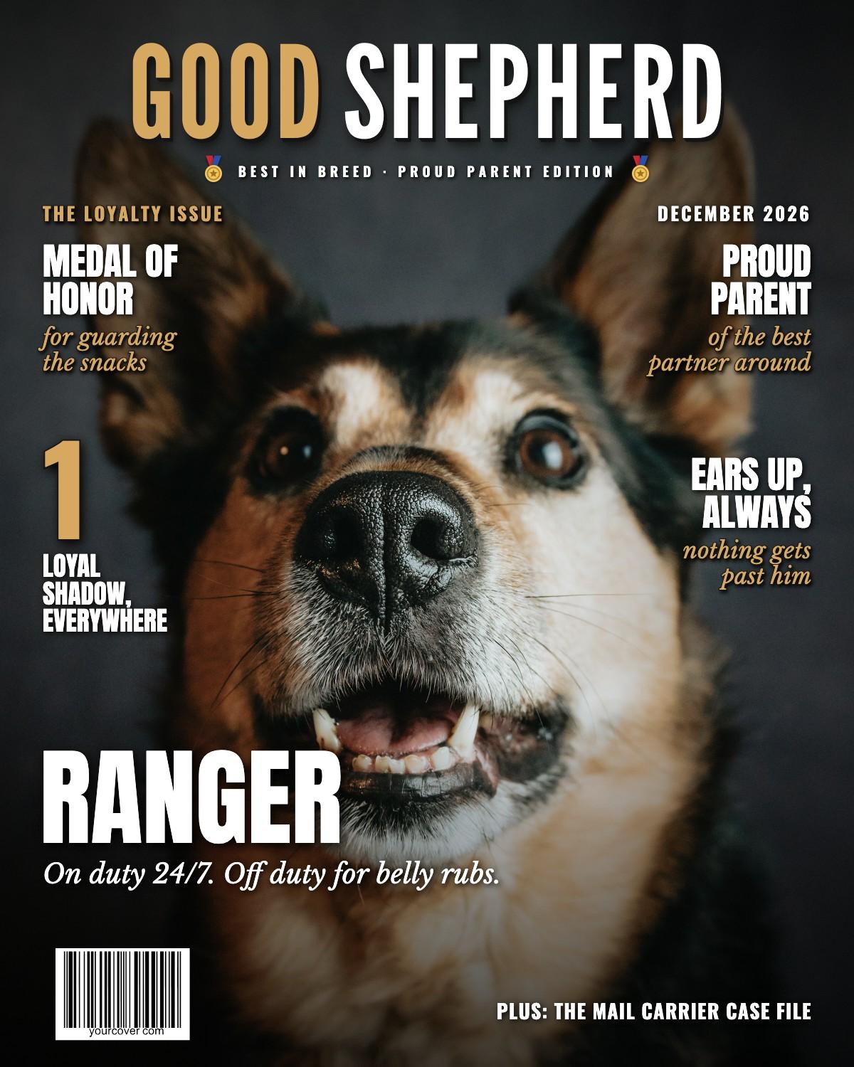 German Shepherd (Good Shepherd) magazine cover template