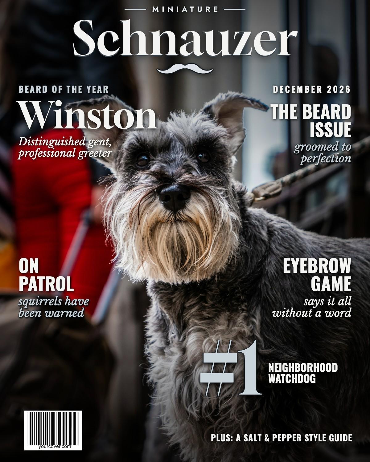 Schnauzer magazine cover template