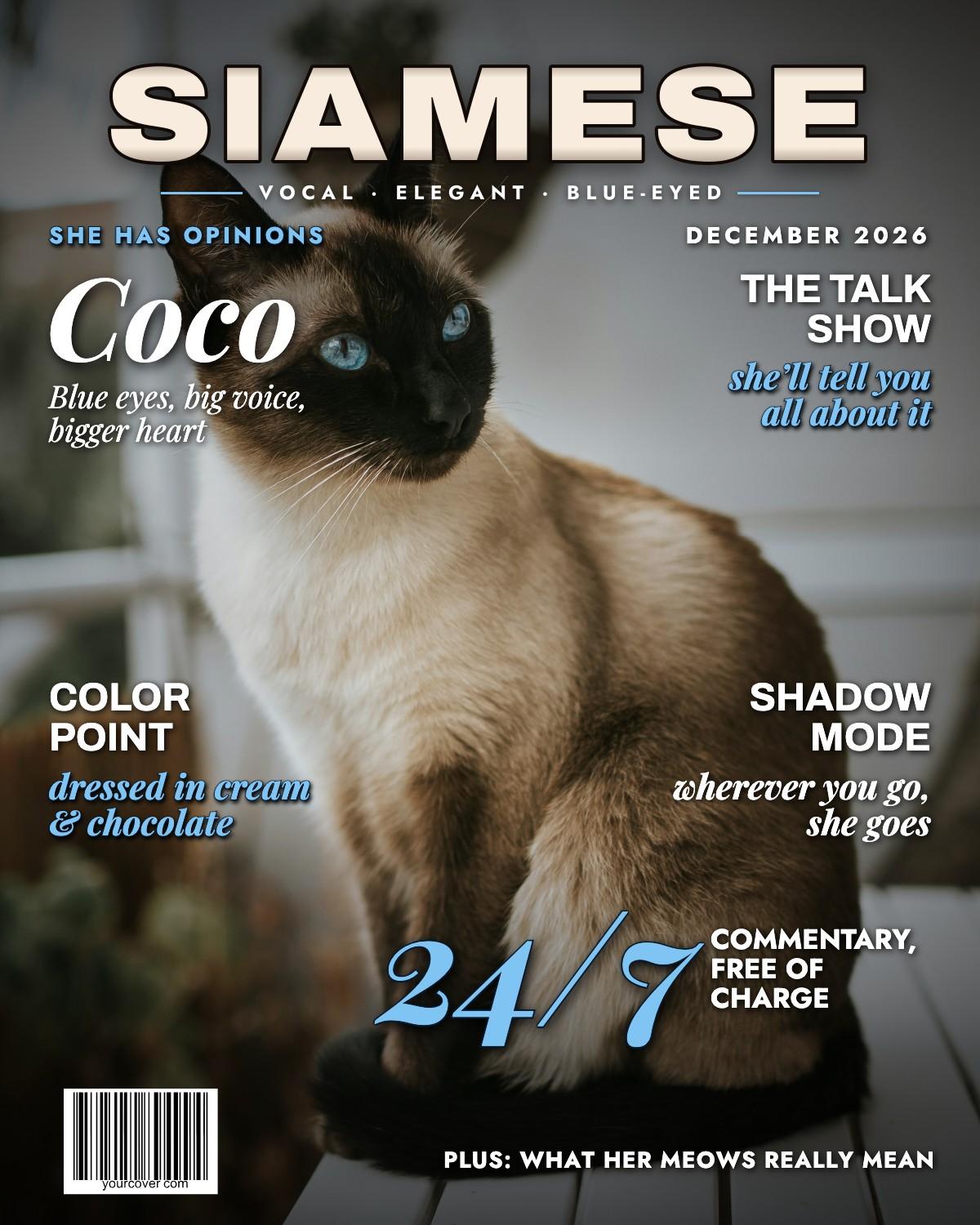 Siamese magazine cover template