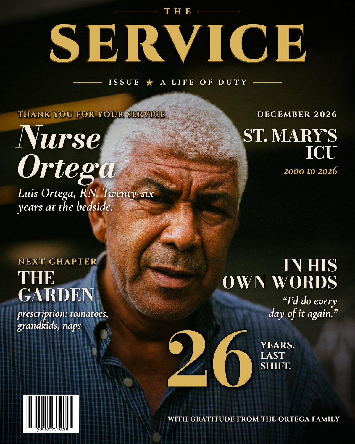 The Service Issue: Nurse magazine cover template
