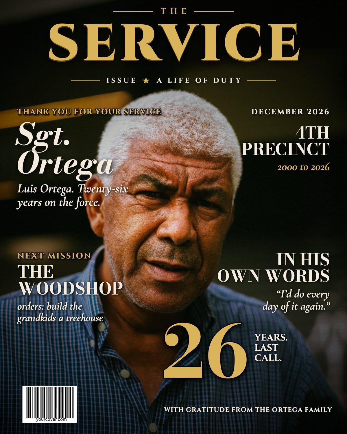 The Service Issue: Police magazine cover template