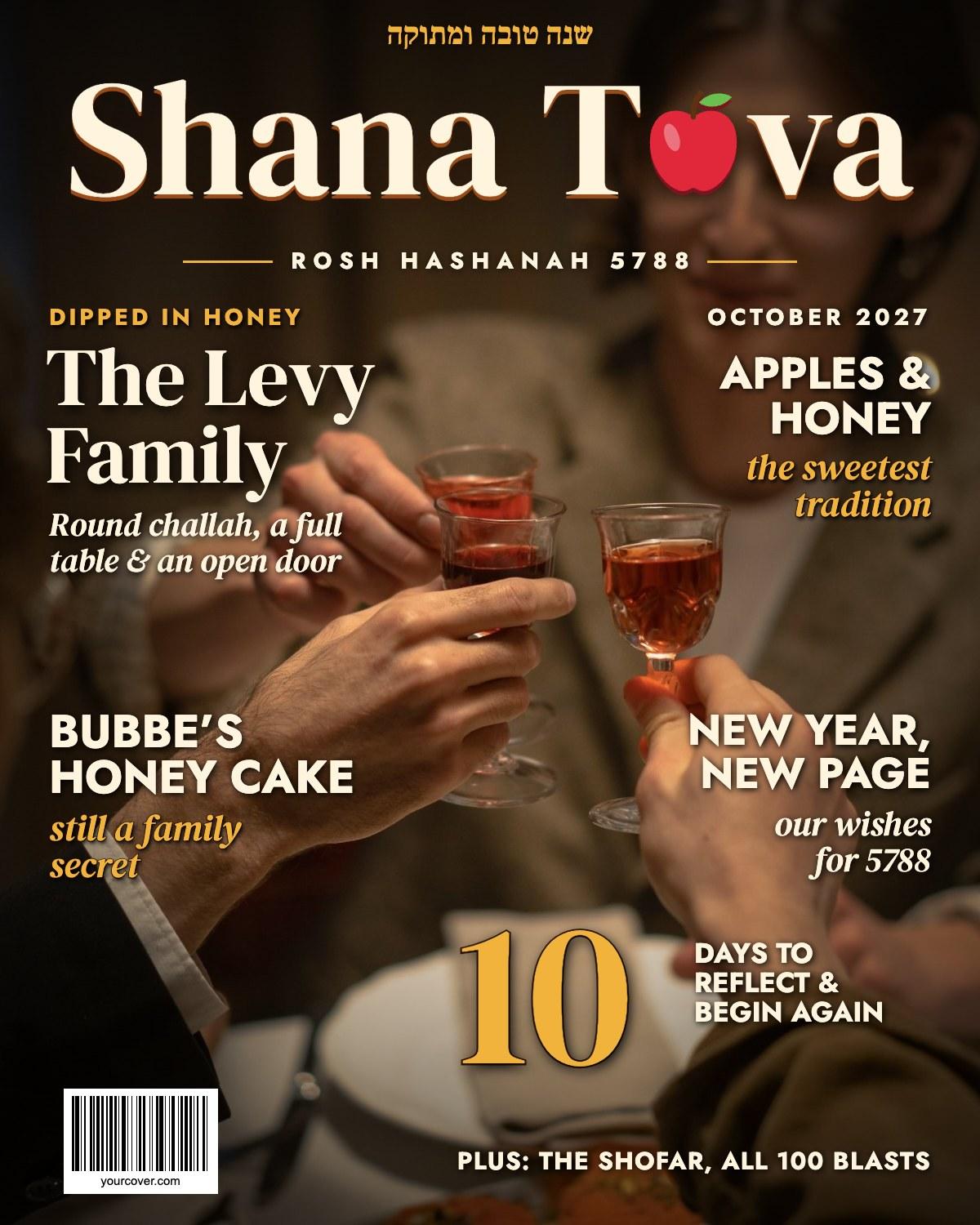 Shana Tova (Rosh Hashanah) magazine cover template