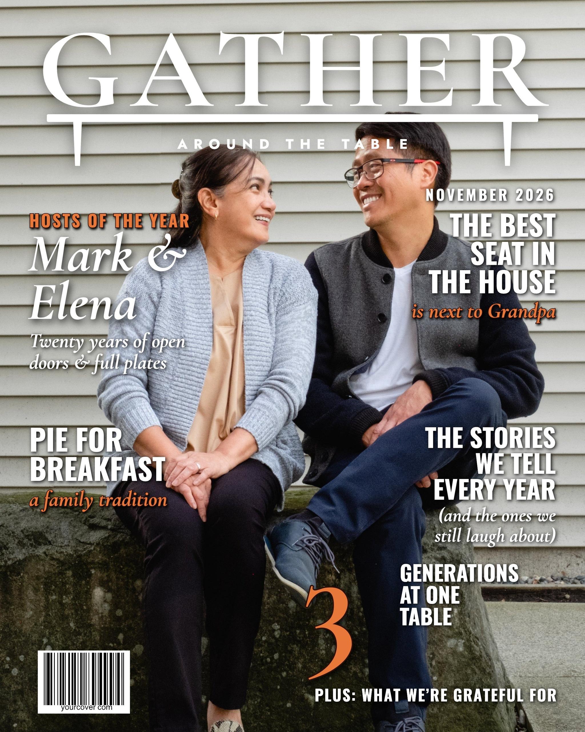Gather (Thanksgiving) magazine cover template