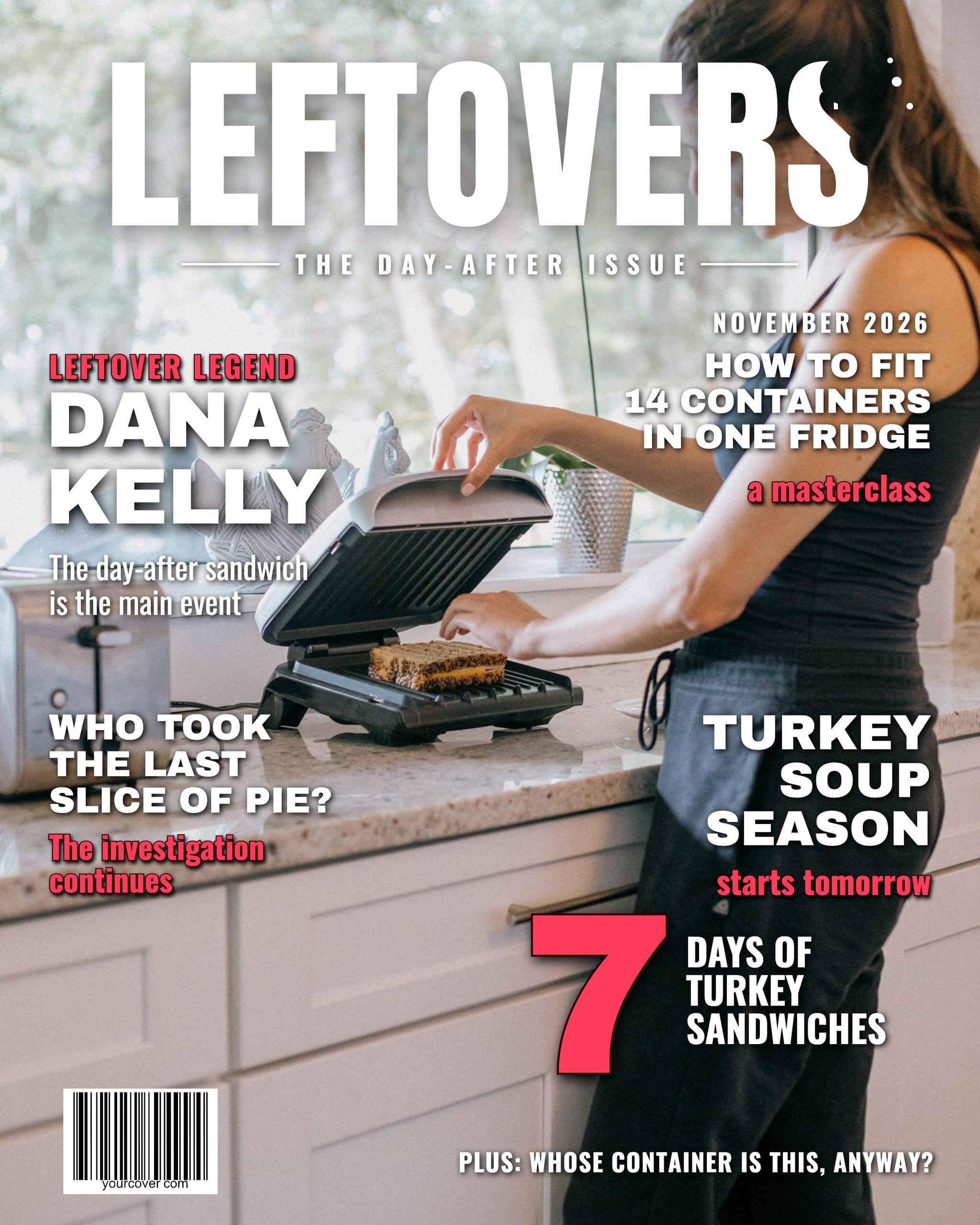Leftovers (Thanksgiving) magazine cover template