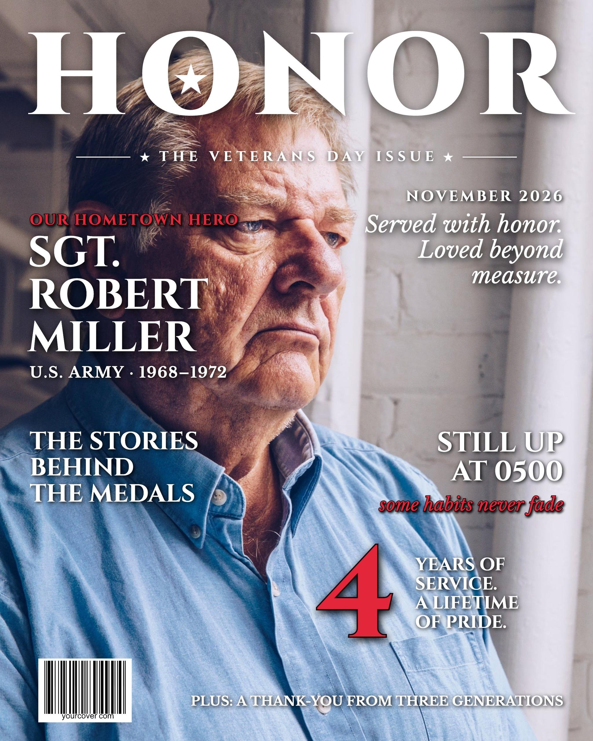 Honor (Veterans Day) magazine cover template