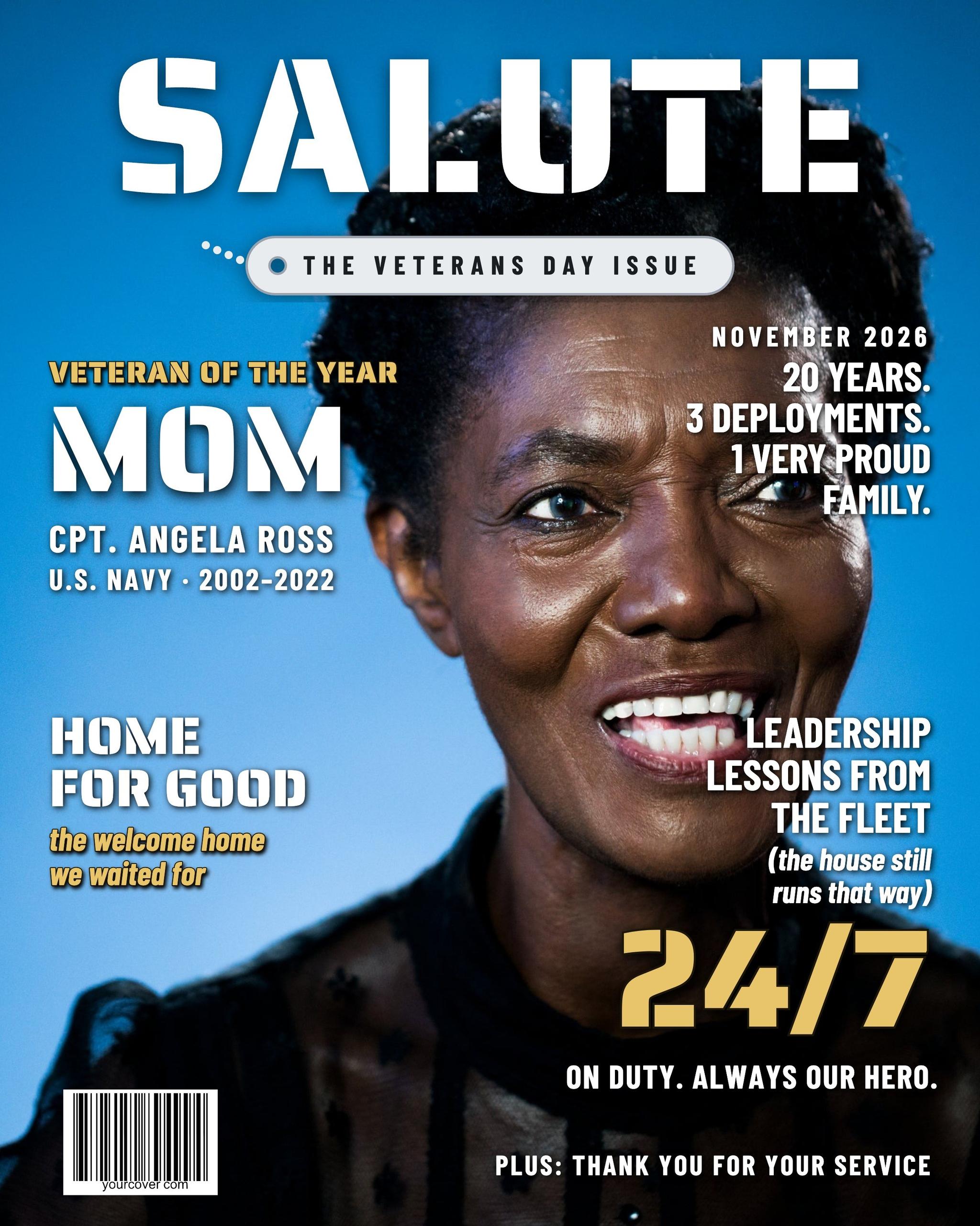 Salute (Veterans Day) magazine cover template
