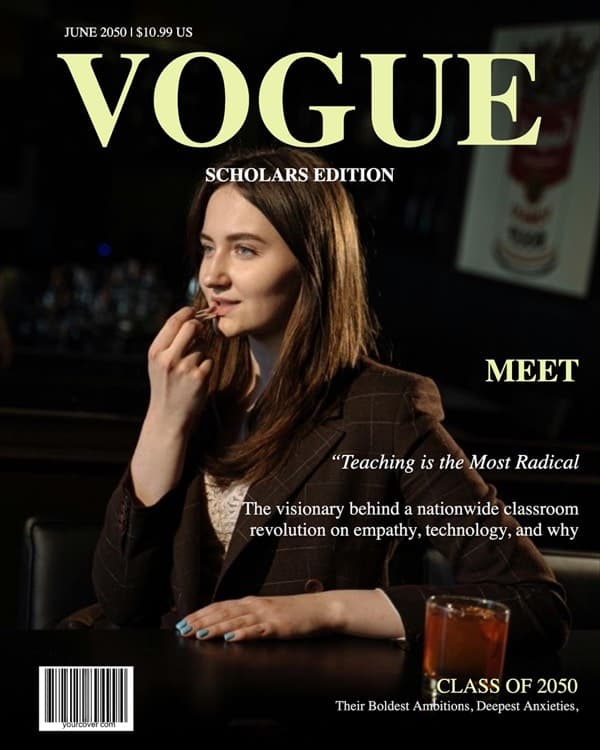 Vogue Scholar magazine cover template