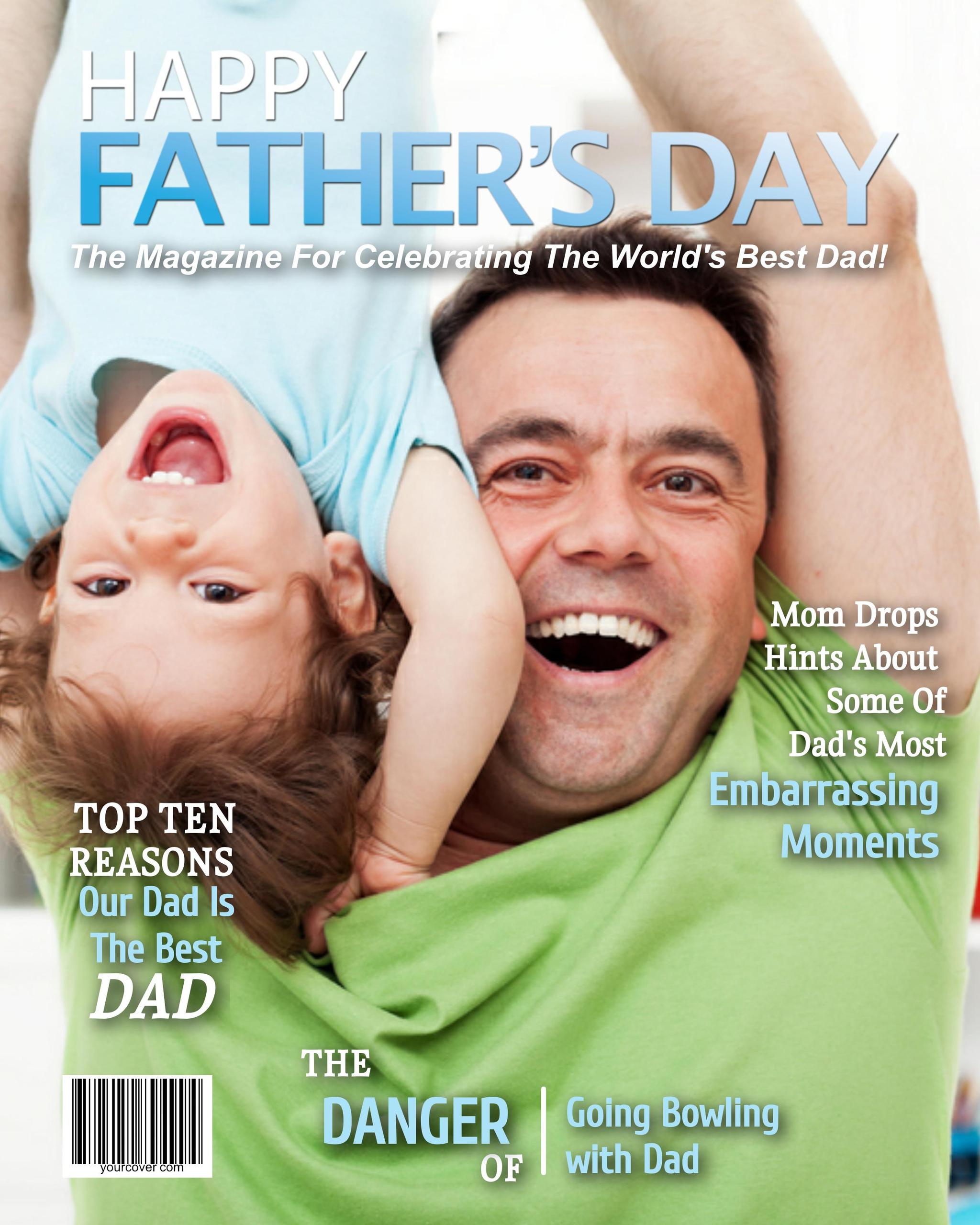 Father's Day magazine cover template