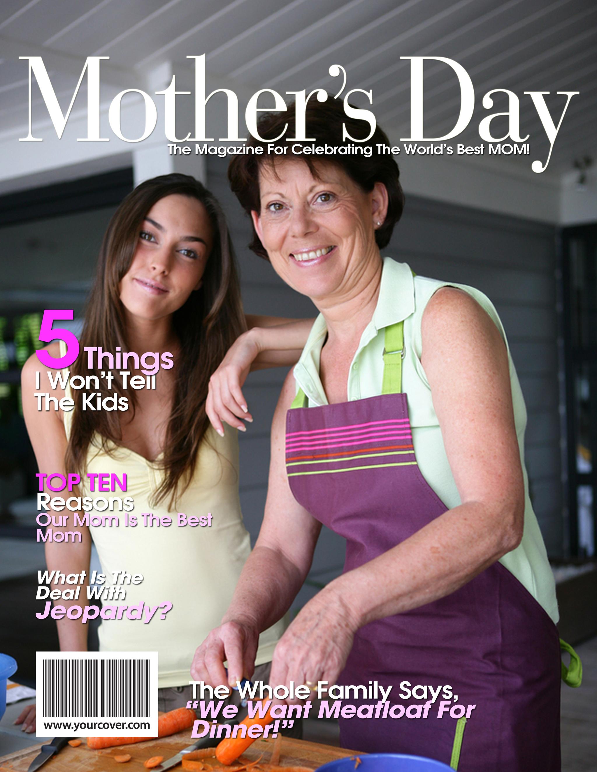 Mother's Day magazine cover template