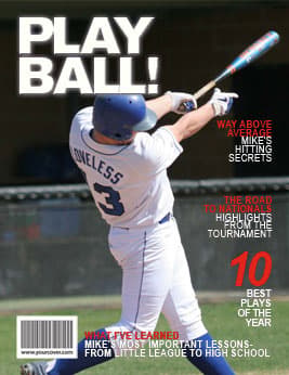 Baseball magazine cover template