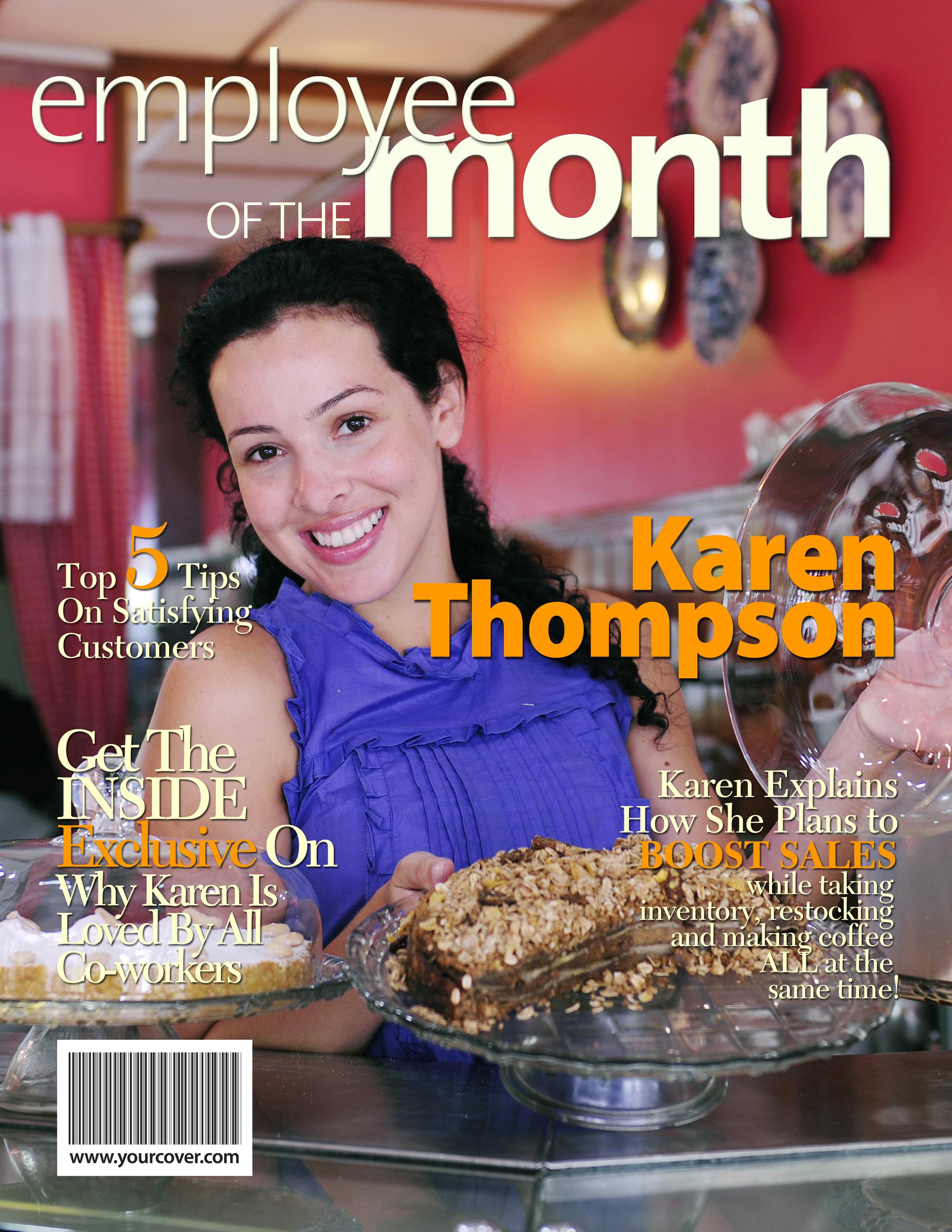Employee of the Month magazine cover template