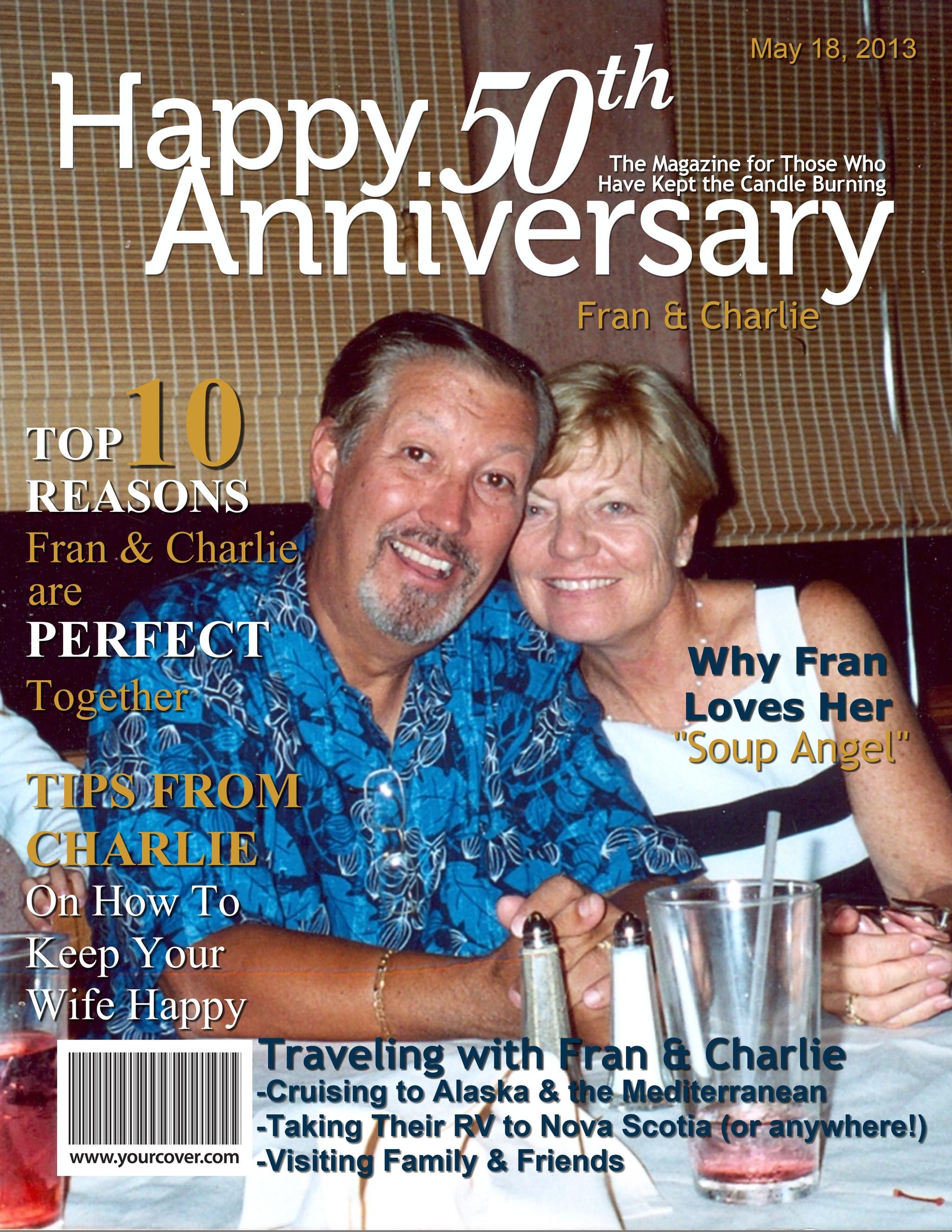 50th Anniversary magazine cover template