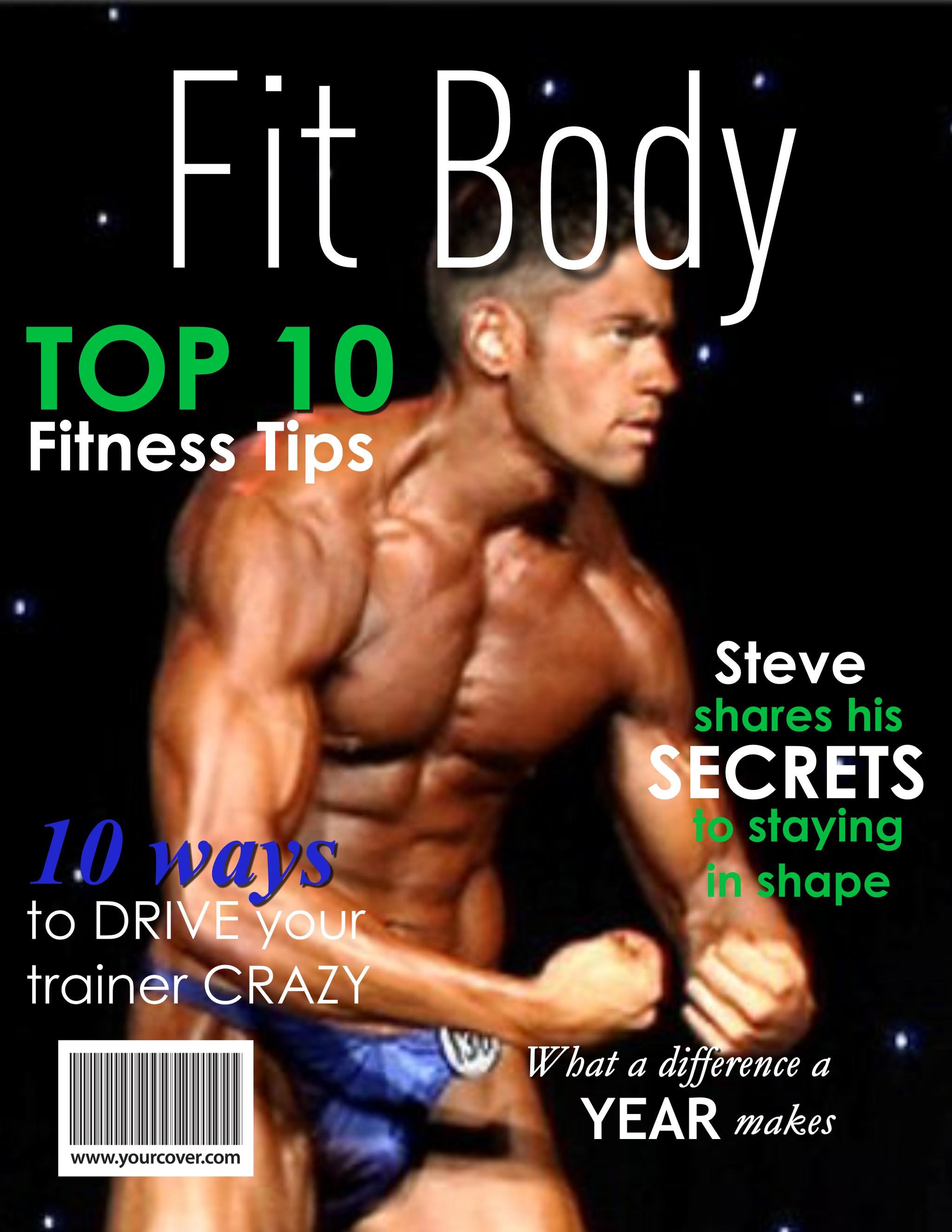 Fit Body magazine cover template