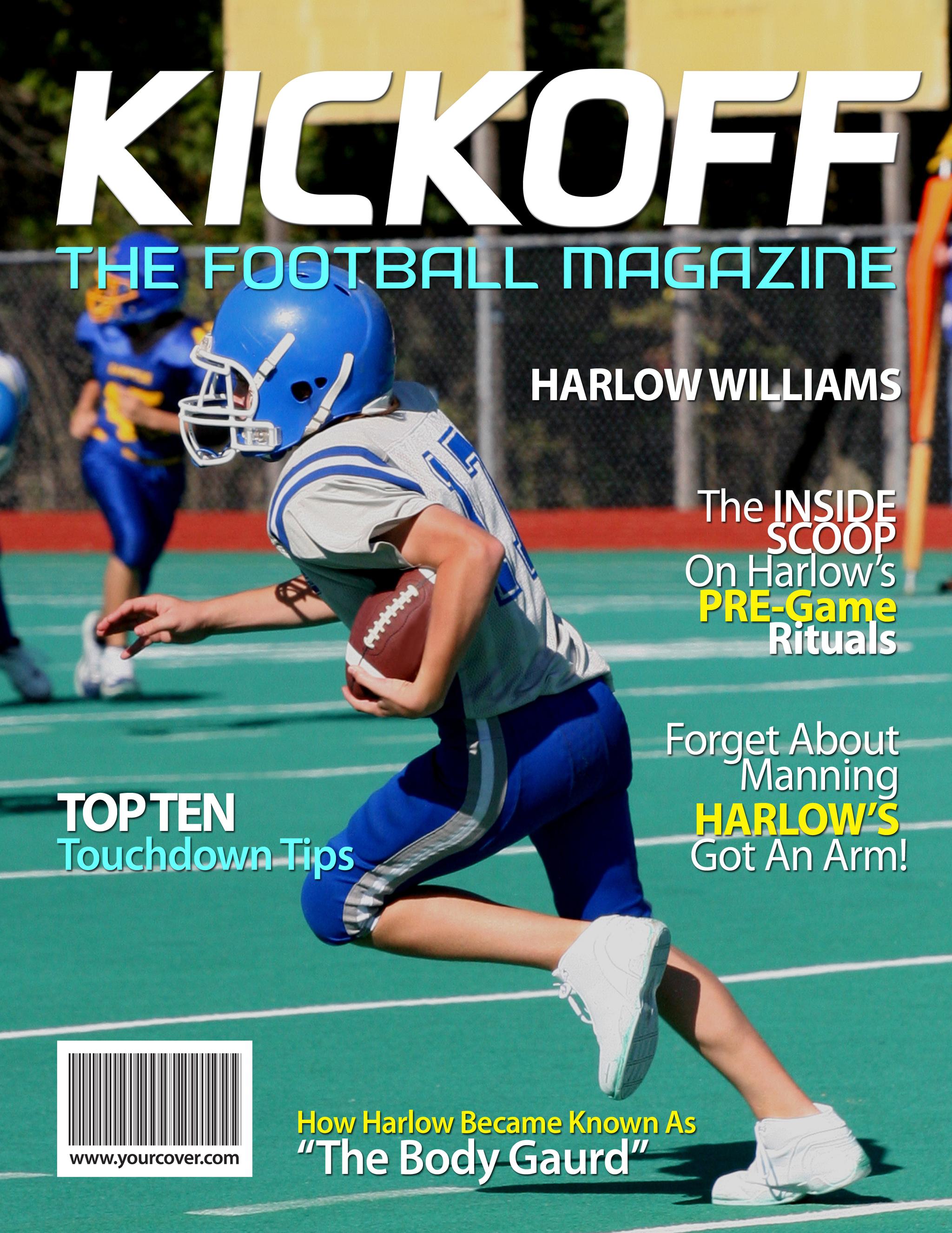 Football magazine cover template