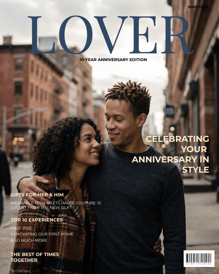 Vogue Love magazine cover template