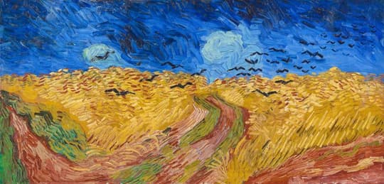 Wheat Field with Crows