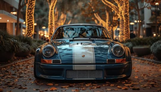 Vintage Porsche Evening Glow
