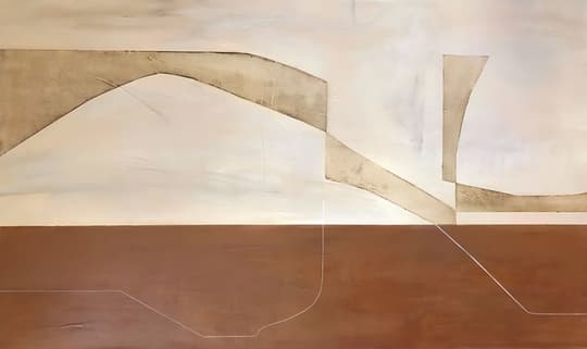Minimalist Landscape with Geometric Forms