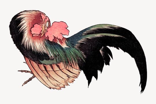Rooster with Flowers