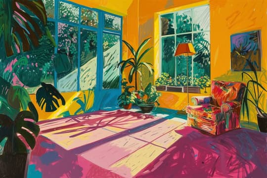 Sunlit Studio with Plants