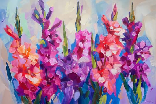 Vibrant Gladiolus Garden
