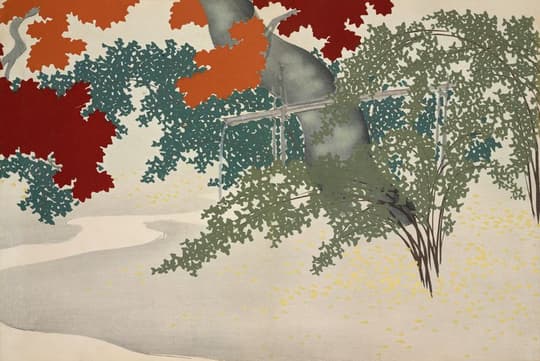 Autumn Trees by the Water