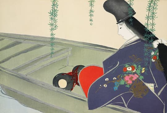 Woman in Boat with Lantern