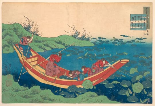 Fishing from a Red Boat