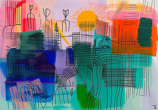 Urban Sunrise Abstract